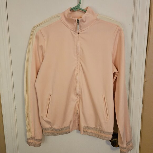 Maeve By Anthropologie Bomber/Track Jacket - Pink - Size: Medium - Picture 1 of 7
